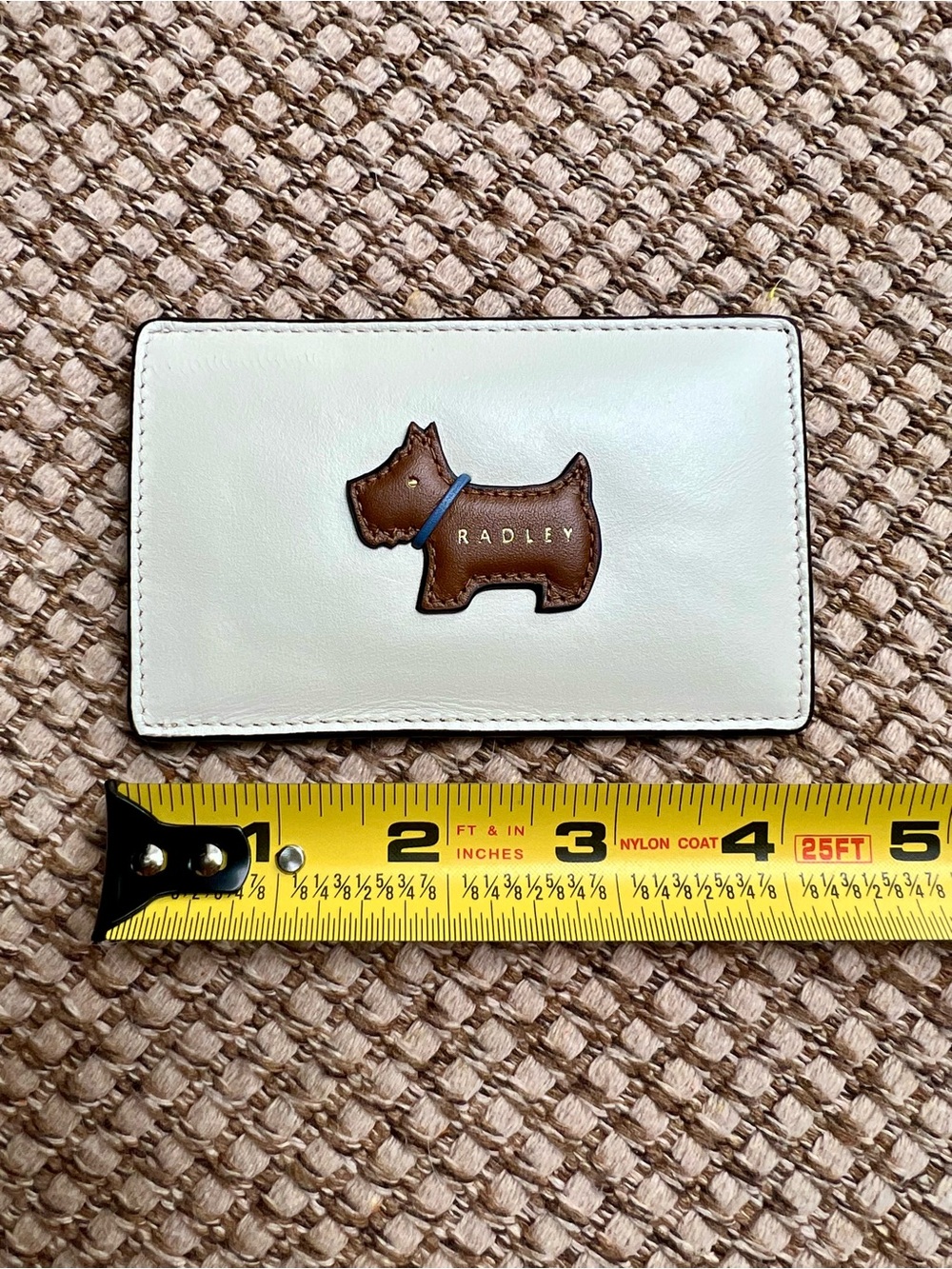 🐶Radley London Leather Scottie Dog Card Holder Cream Brown - Picture 4 of 5